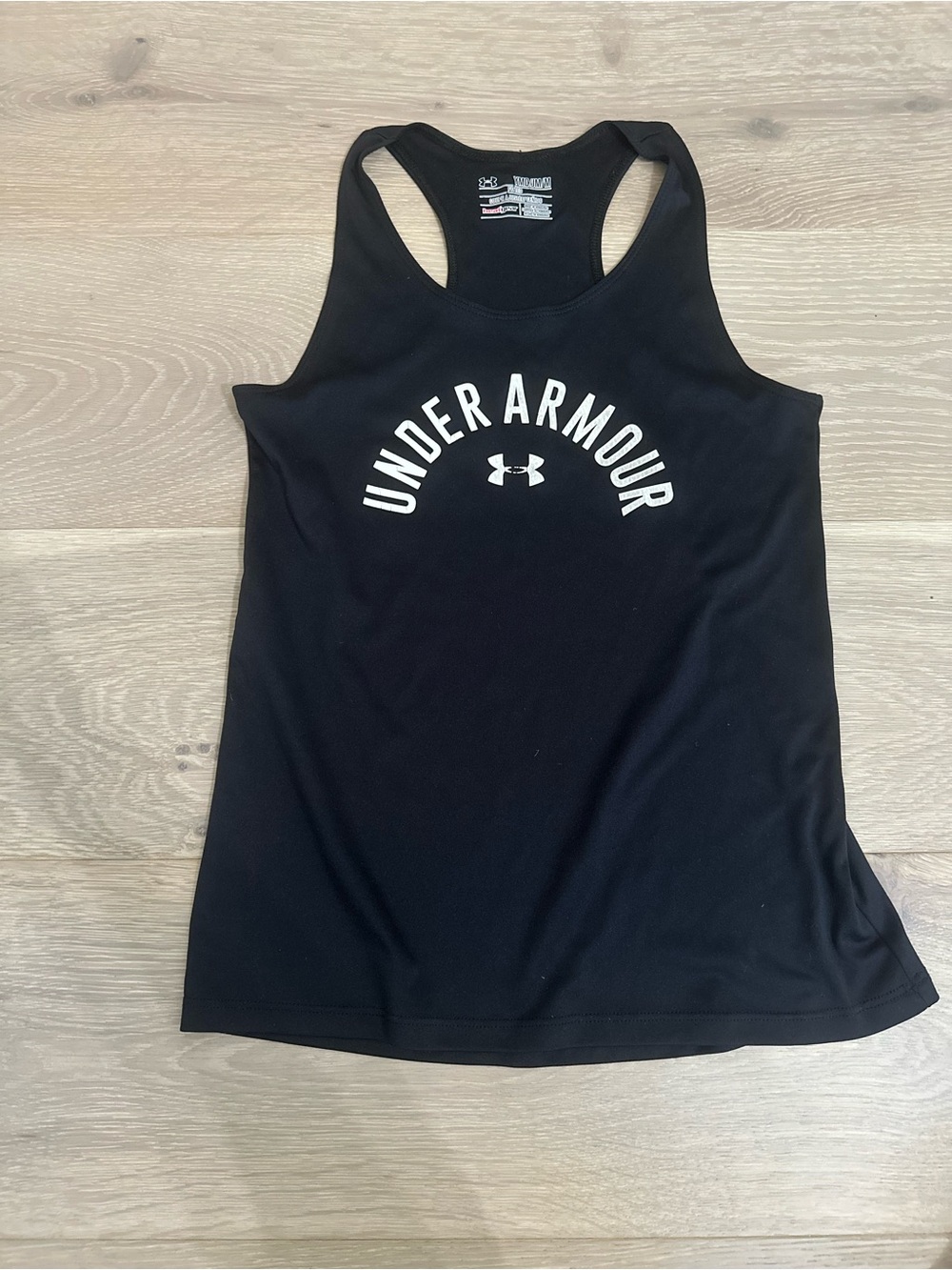 Under Armour Black Racerback Logo Tank Top